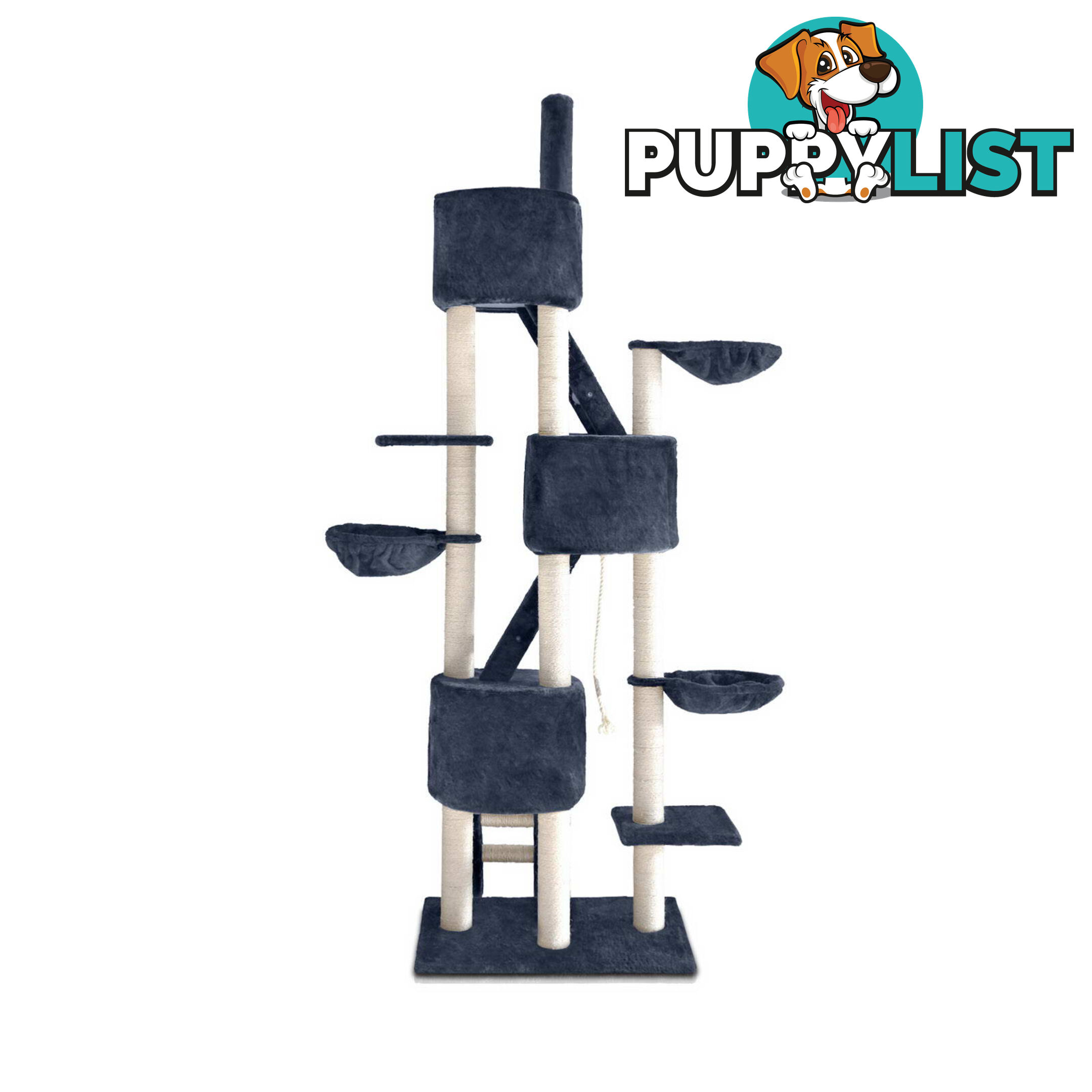 Cat Scratching Poles Post Furniture Tree 244cm Dark Grey