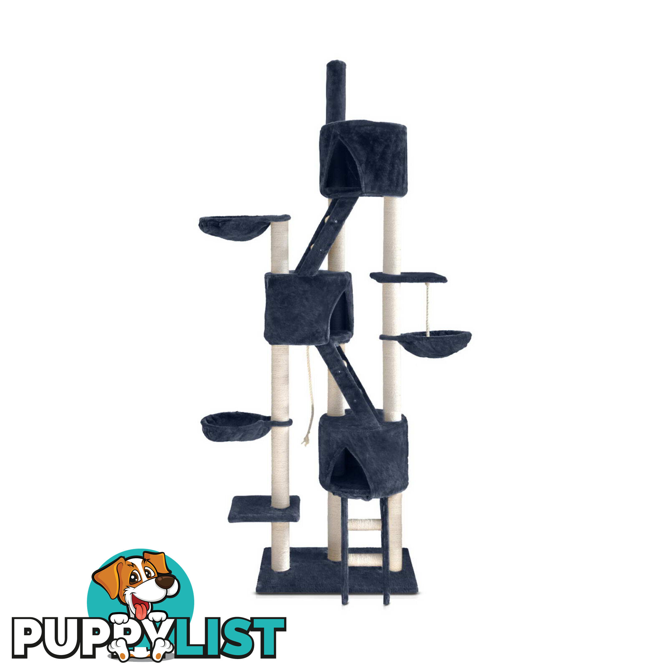 Cat Scratching Poles Post Furniture Tree 244cm Dark Grey