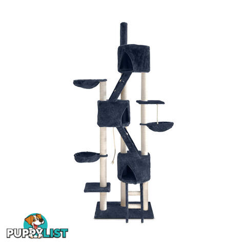 Cat Scratching Poles Post Furniture Tree 244cm Dark Grey