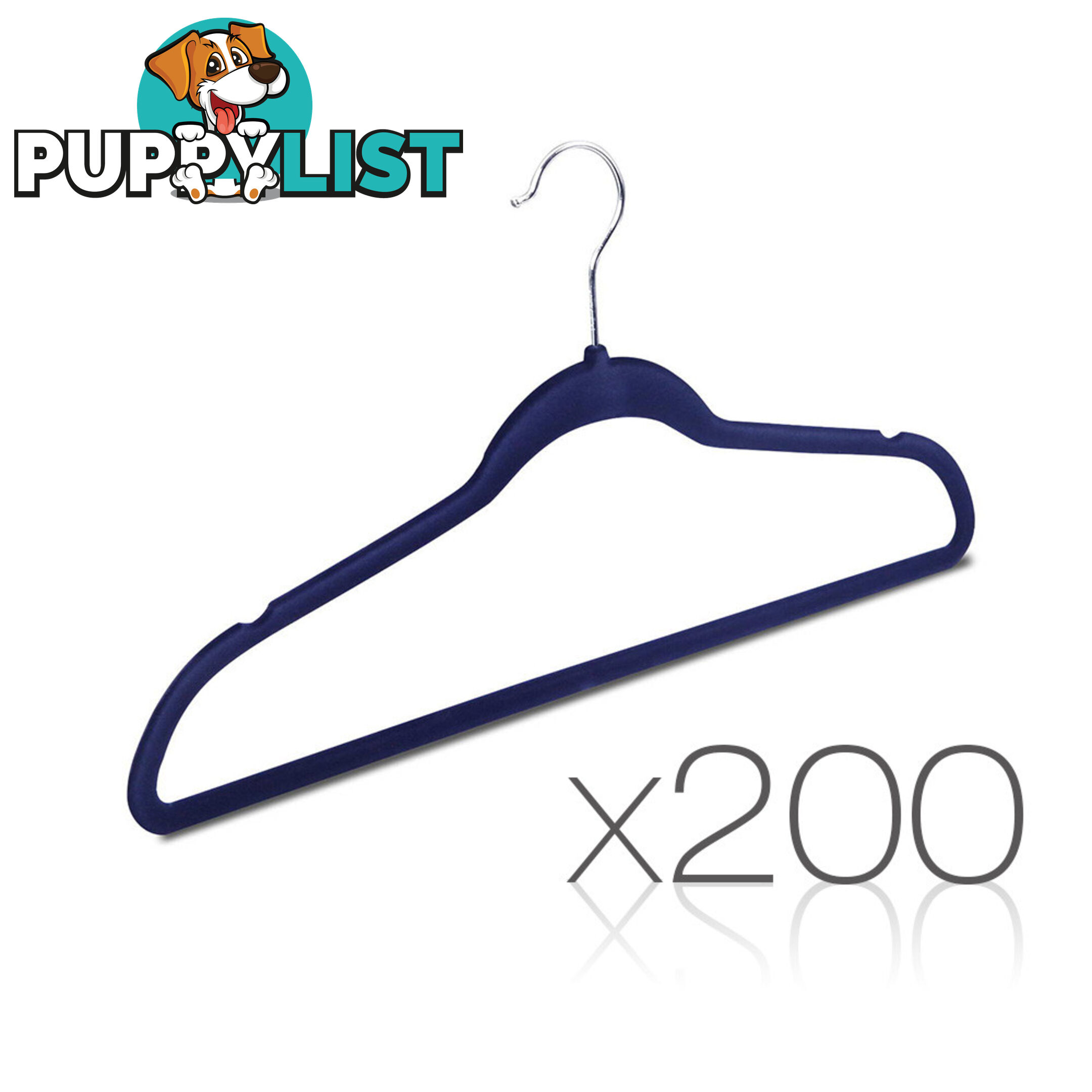 Set of 200 Velvet Coat Hangers