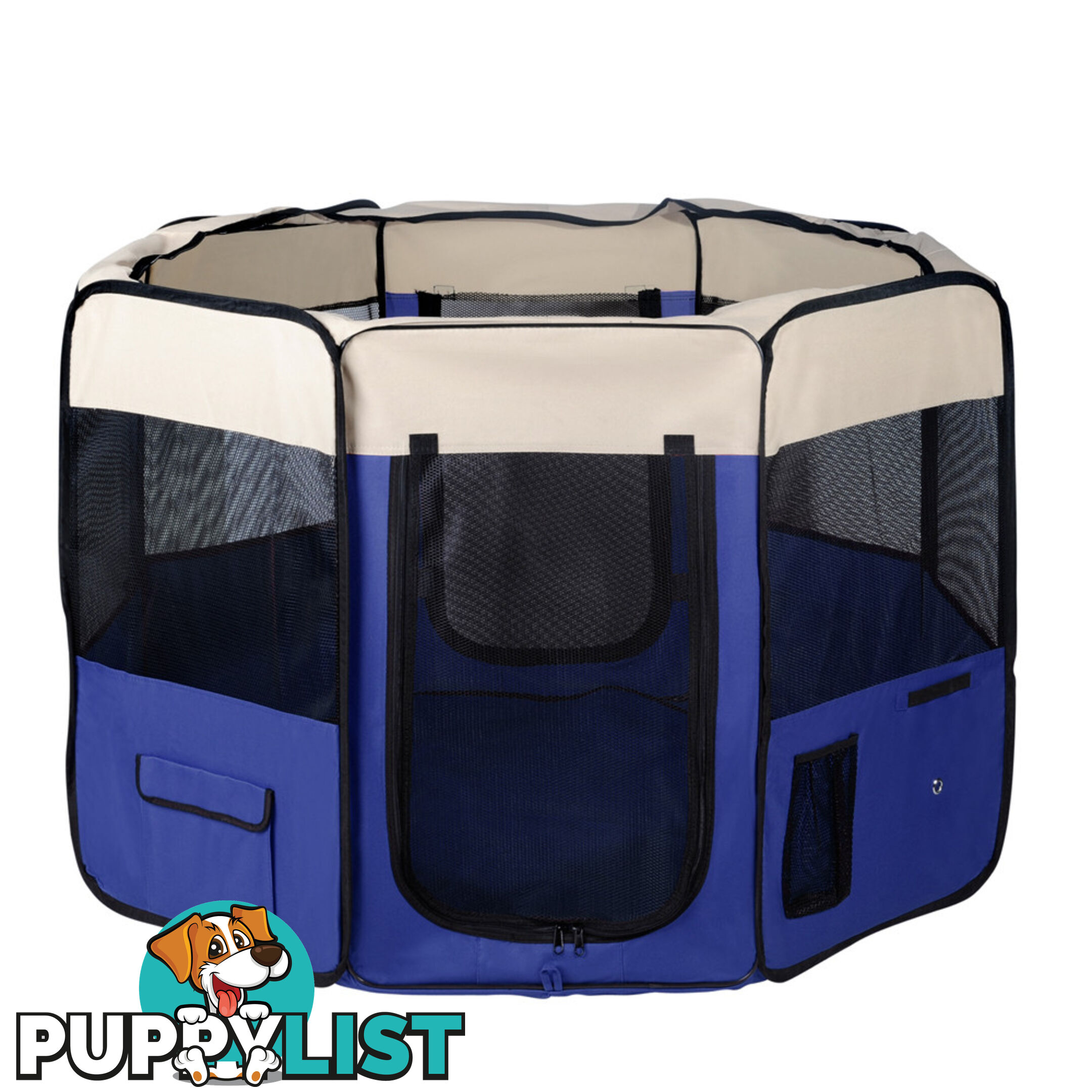 Pet Dog Puppy Cat Exercise Playpen Crate Cage Tent Blue