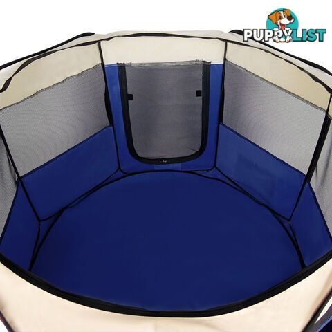 Pet Dog Puppy Cat Exercise Playpen Crate Cage Tent Blue