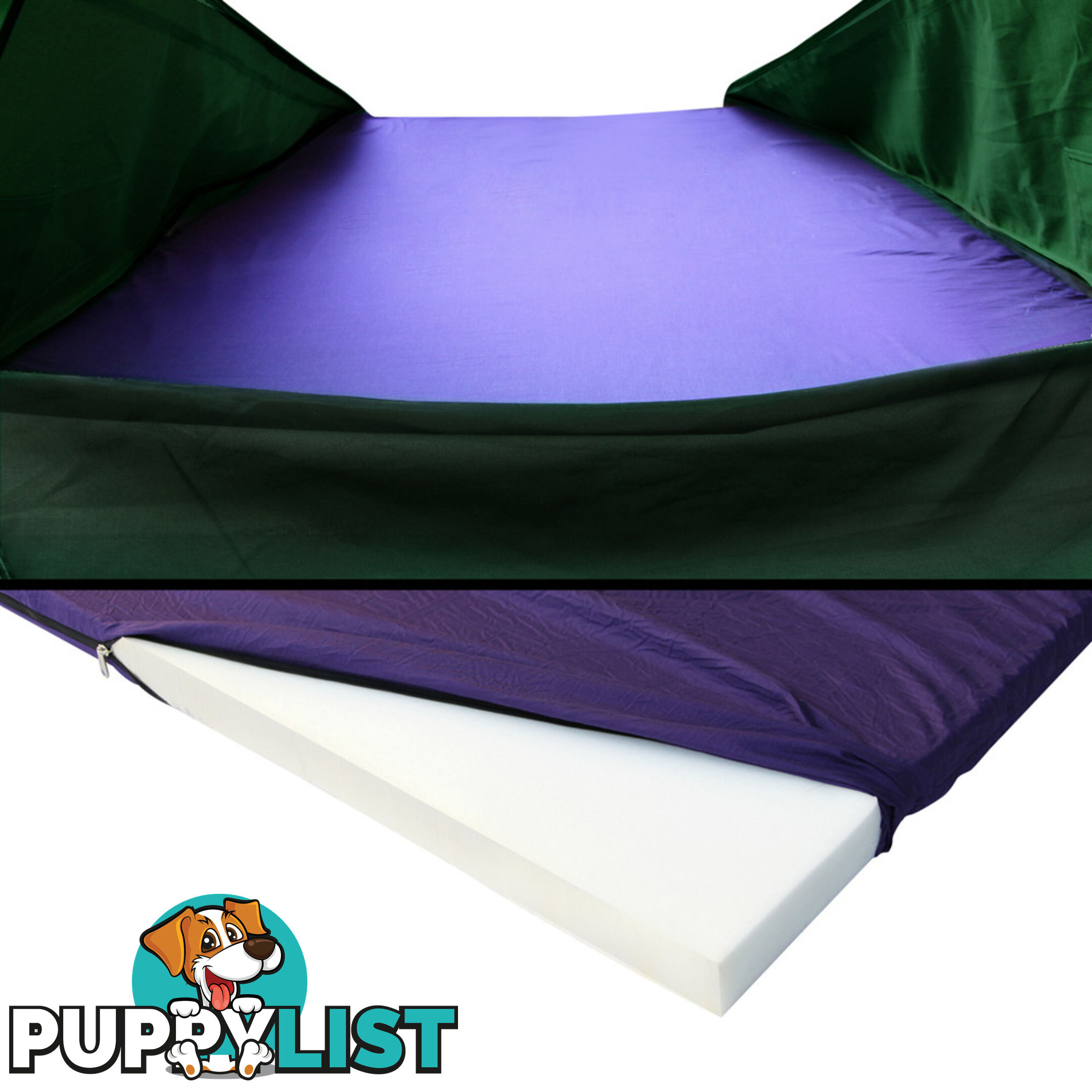 Double Camping Canvas Swag Tent Green w/ Air Pillow