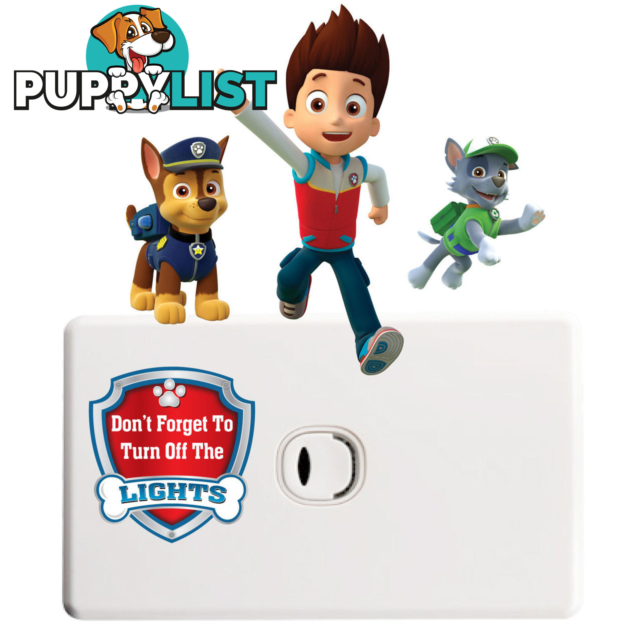 Skye Paw Patrol Wall Stickers - Totally Movable and Reusable