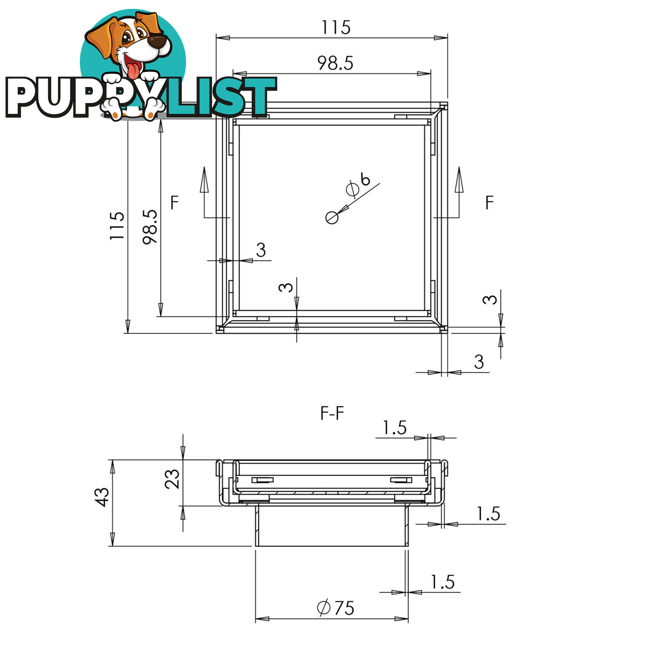 Square Stainless Steel Shower Grate Drain Floor Bathroom 800mm