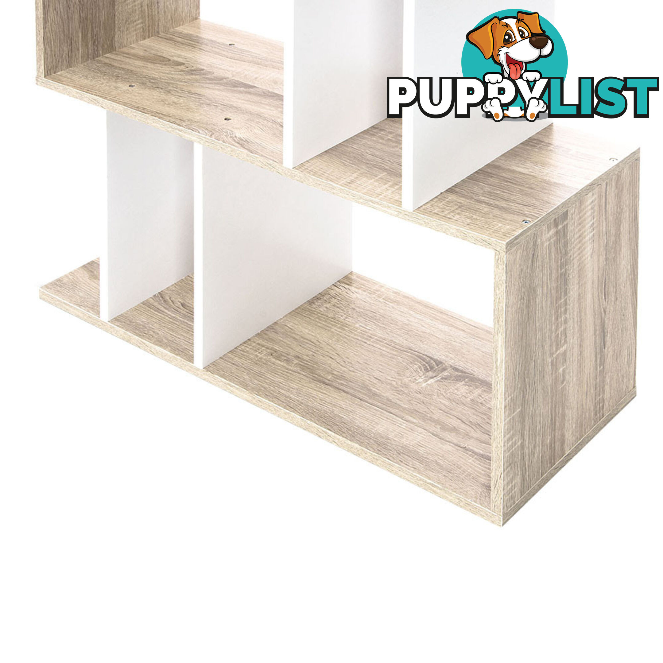 5 Tier Display/Book/Storage Shelf Unit White Brown