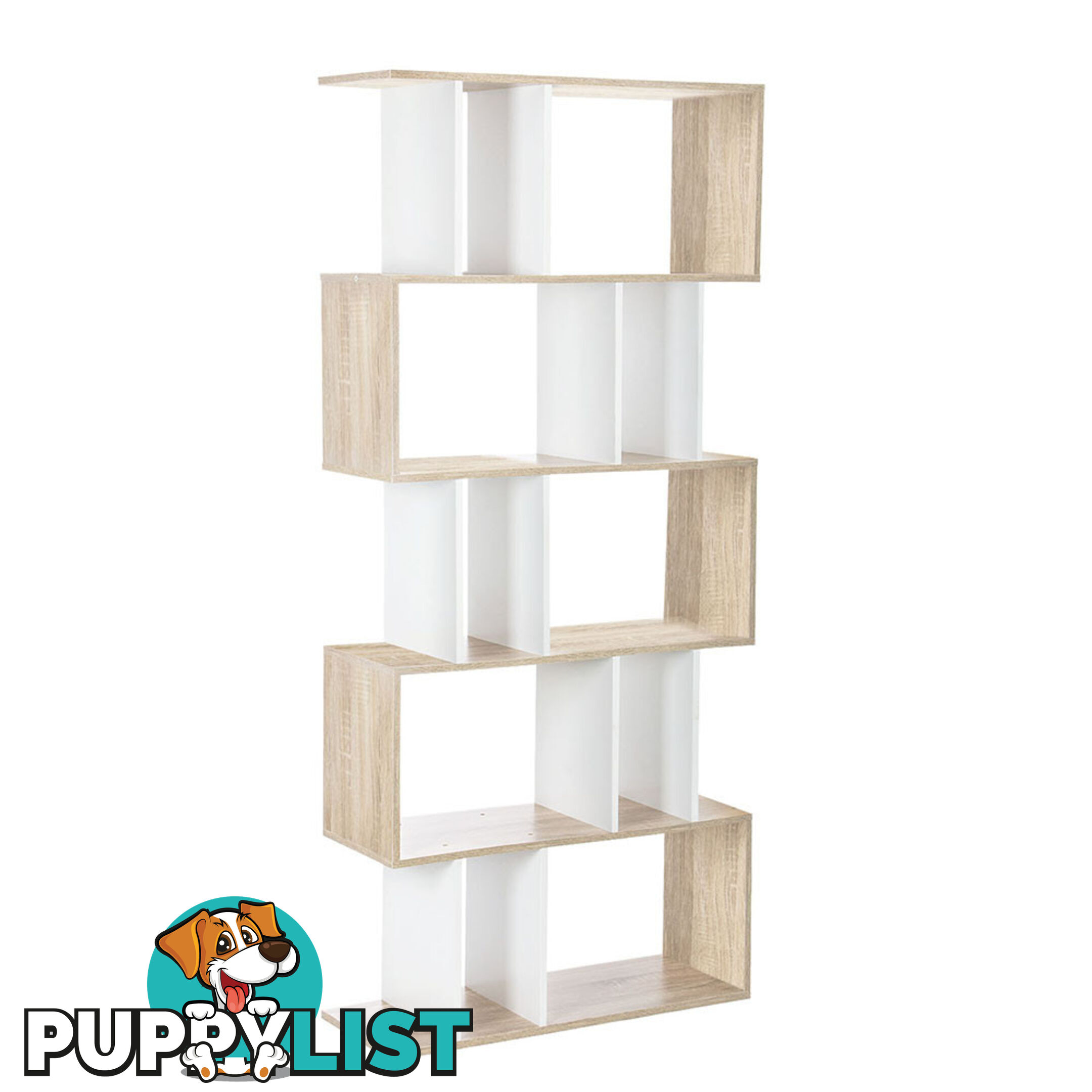 5 Tier Display/Book/Storage Shelf Unit White Brown