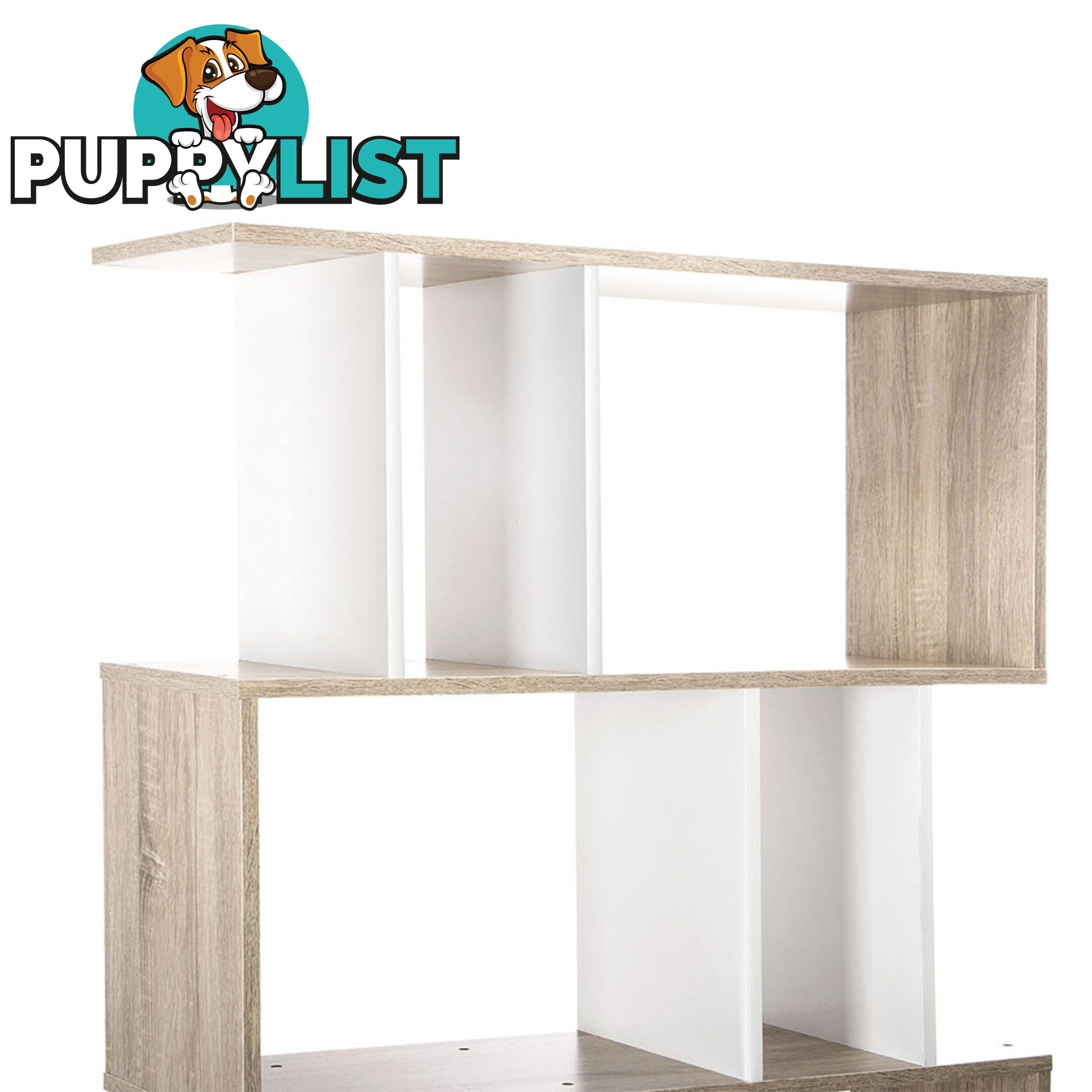 5 Tier Display/Book/Storage Shelf Unit White Brown