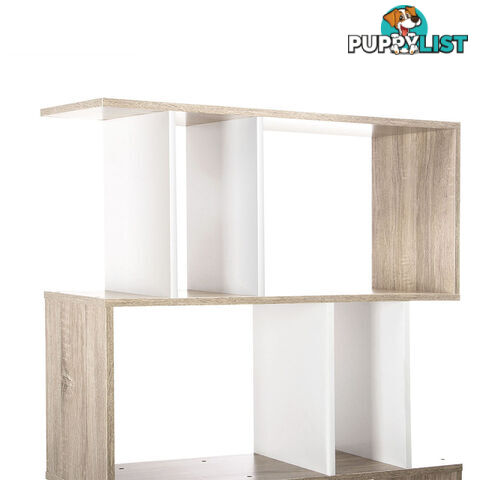 5 Tier Display/Book/Storage Shelf Unit White Brown