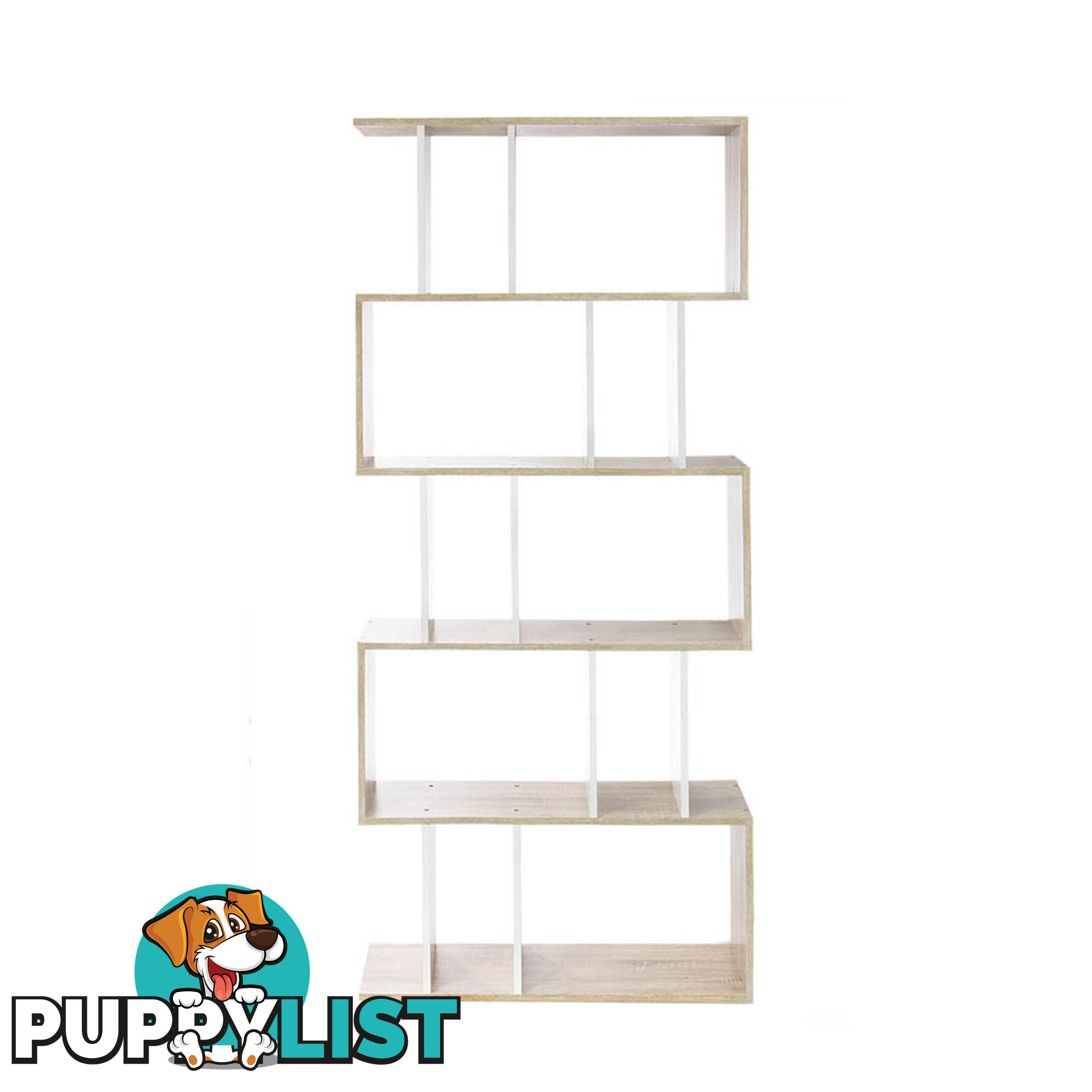 5 Tier Display/Book/Storage Shelf Unit White Brown