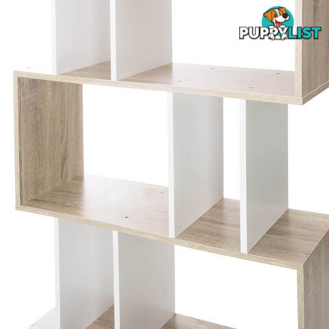 5 Tier Display/Book/Storage Shelf Unit White Brown