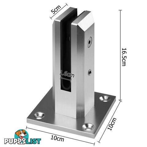 Frameless Glass Aluminium Mount Square