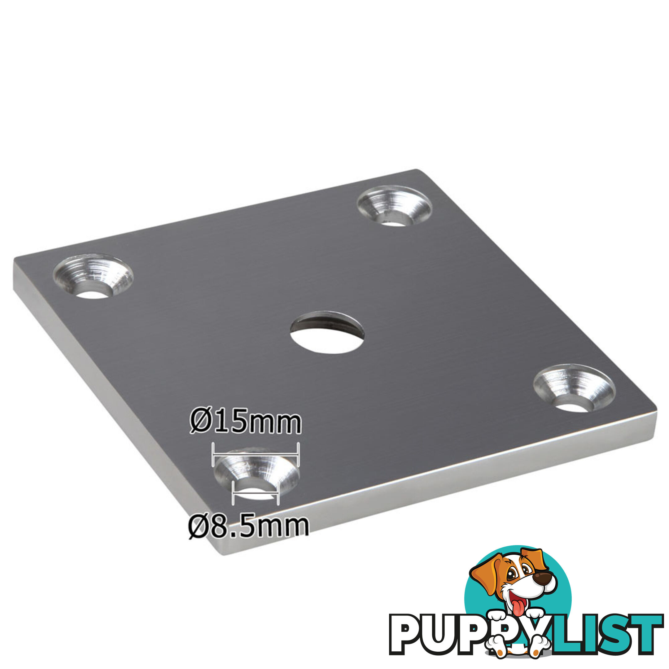 Frameless Glass Aluminium Mount Square