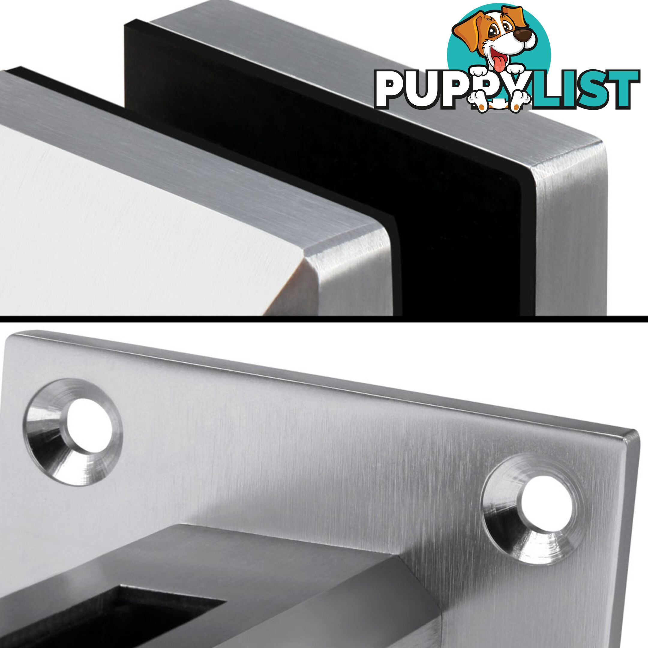 Frameless Glass Aluminium Mount Square