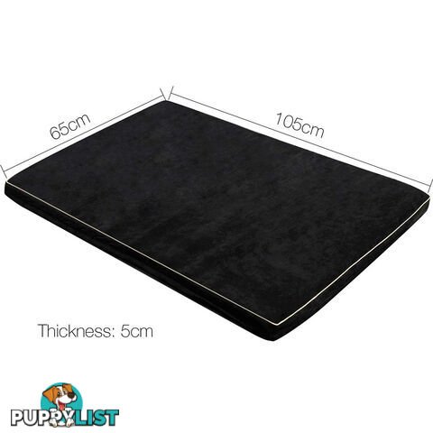 Pet Dog Anti Skid Sleep Memory Foam Mattress Bed Large Black