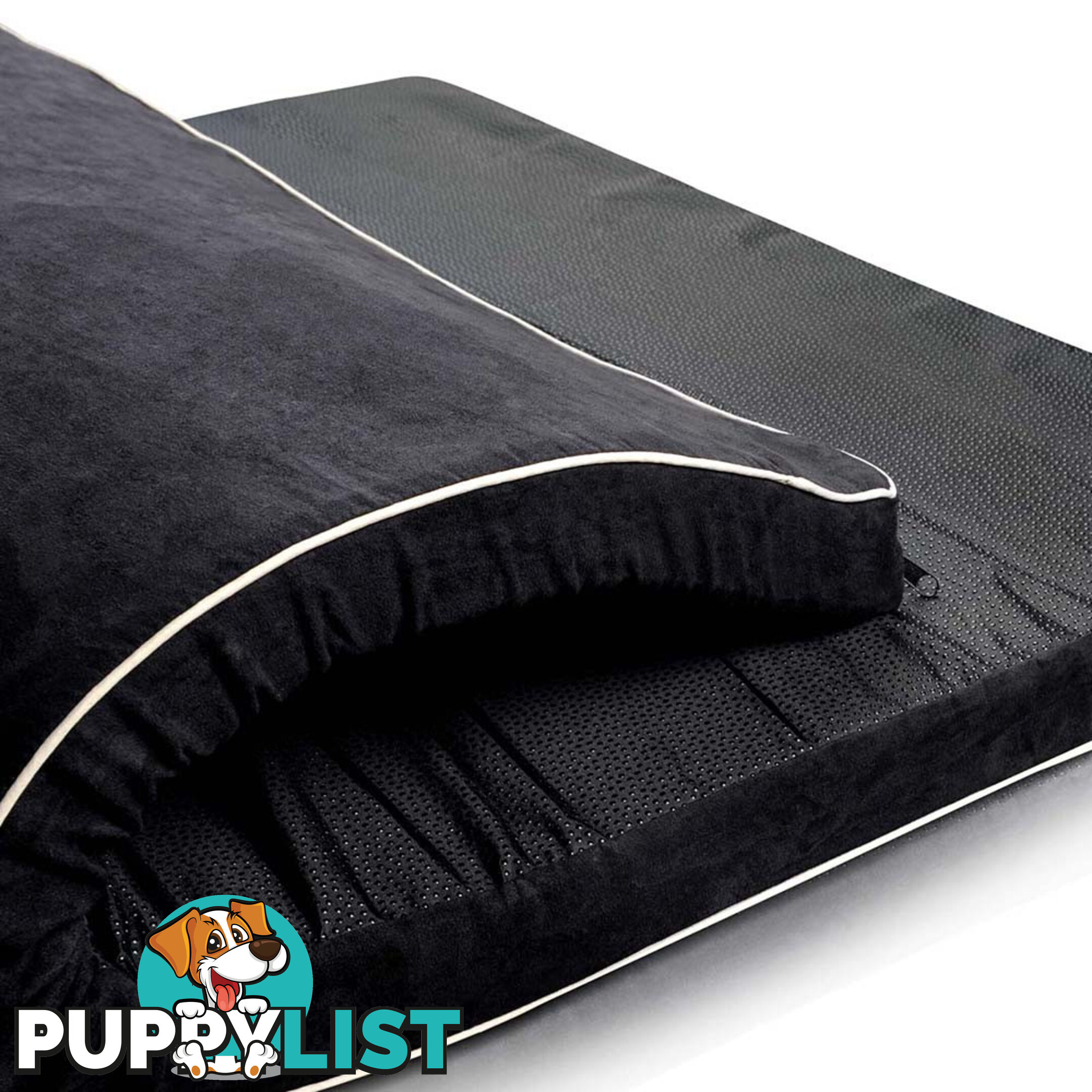 Pet Dog Anti Skid Sleep Memory Foam Mattress Bed Large Black