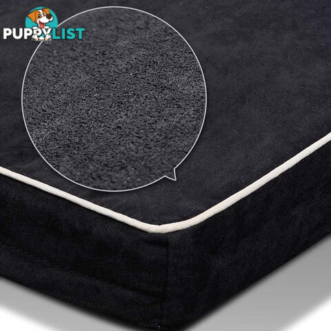 Pet Dog Anti Skid Sleep Memory Foam Mattress Bed Large Black