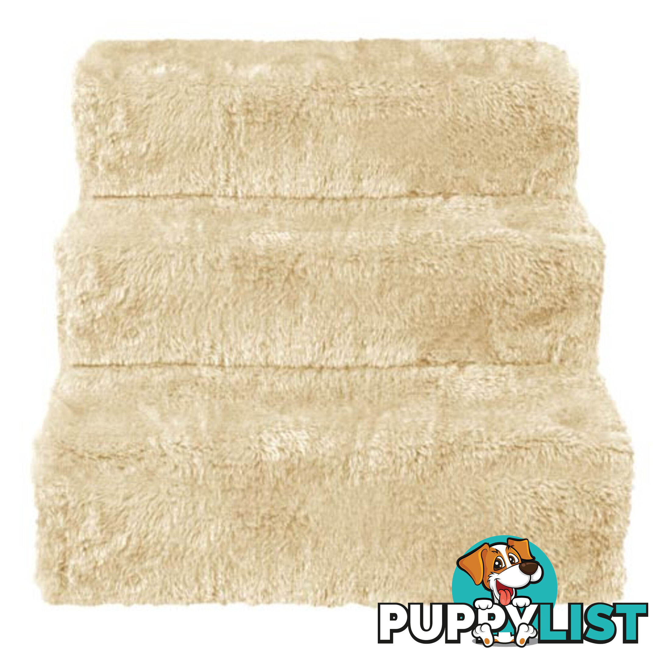 3 Step Dog Ladder Ramp w/ Washable Cover Beige