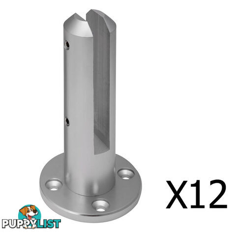 Set of 12 Frameless Glass Spigots Fencing Mount Square