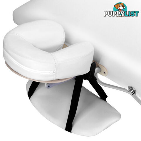 Portable Aluminium 3 Fold Massage Table Chair Bed White 75cm