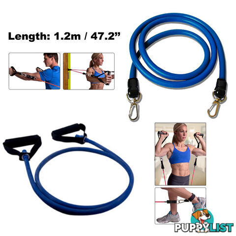 13PCS Heavy Resistance Band Yoga Tension Rope Fitness Stretch Door Loop Gym Abs