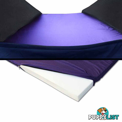 Double Camping Canvas Swag with Mattress and Air Pillow - Blue