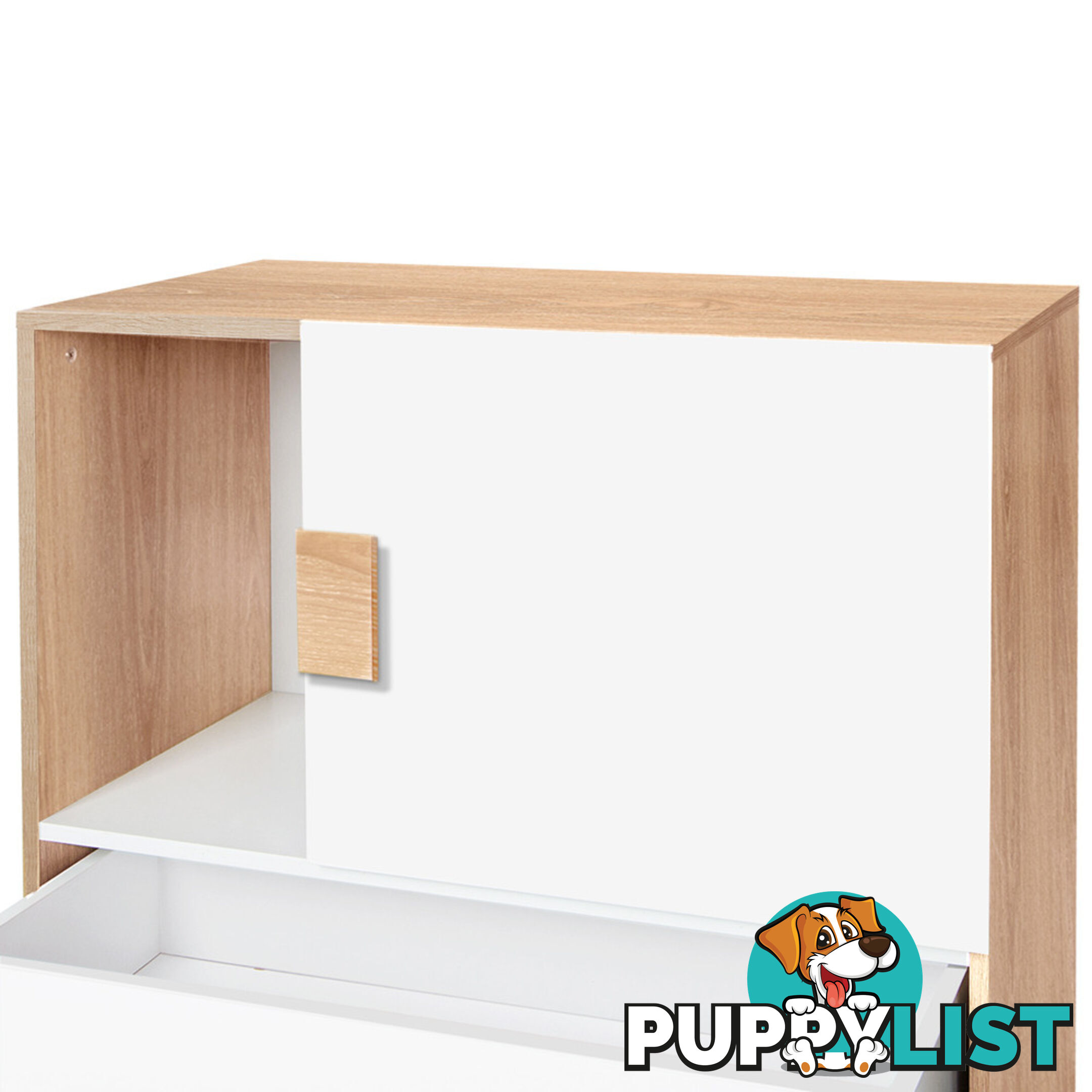 Buffet Sideboard Storage Table Cabinet w/ 2 Drawer White