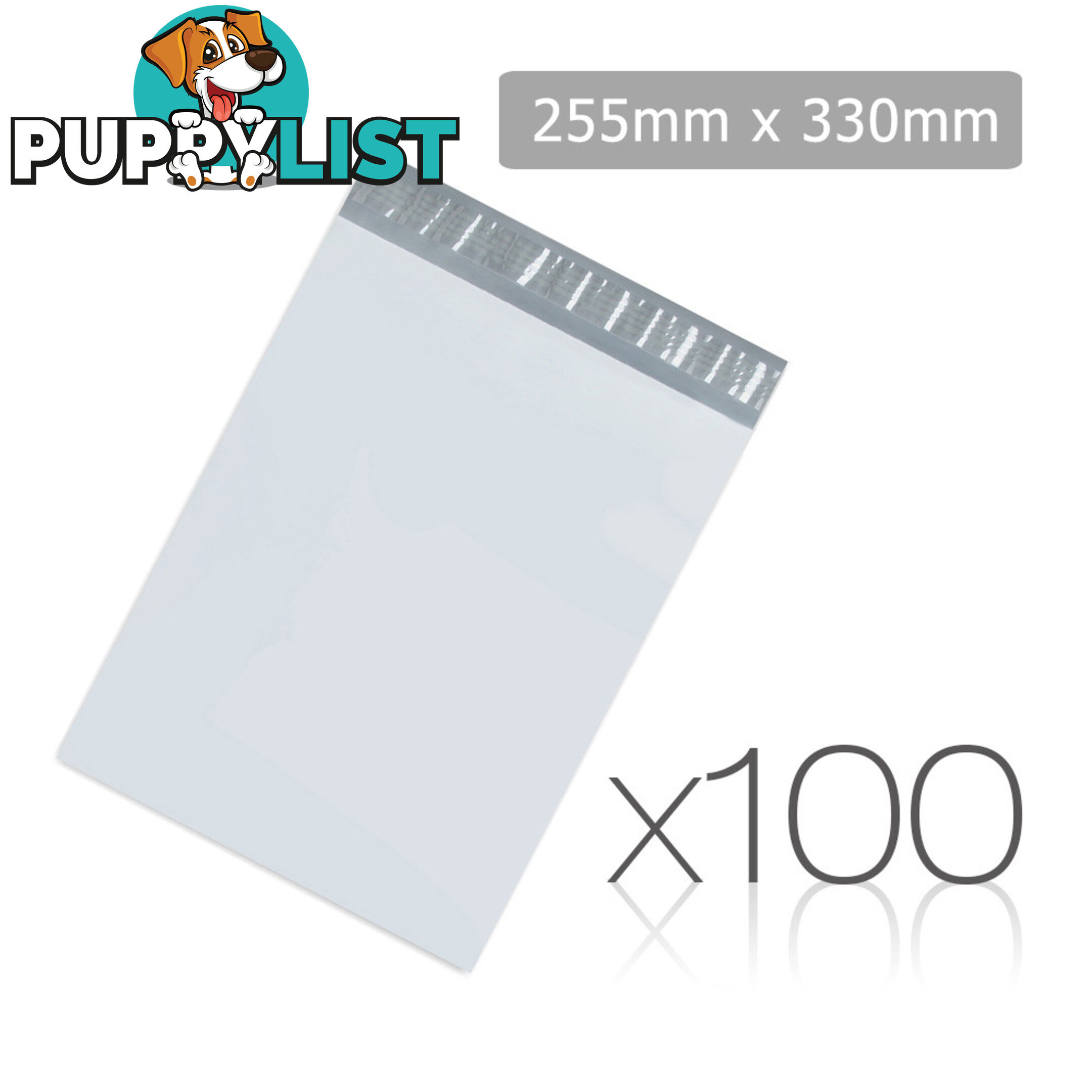 Set of 100 Poly Mailer Bags - 310 x 405mm