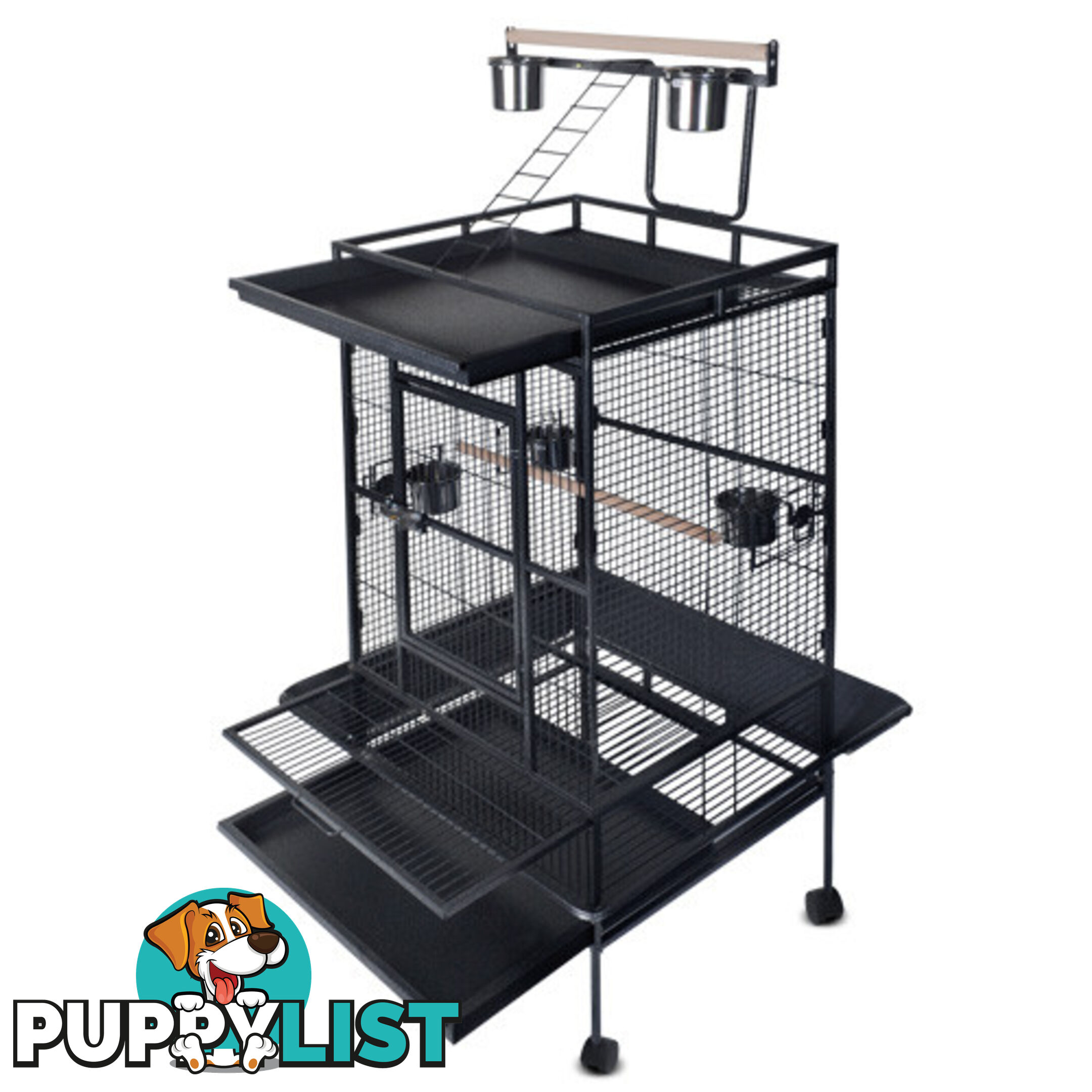 Parrot Pet Aviary Bird Cage 170cm Black