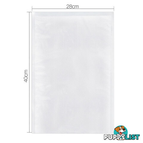 300 Food Sealer Bags: 28 x 40cm