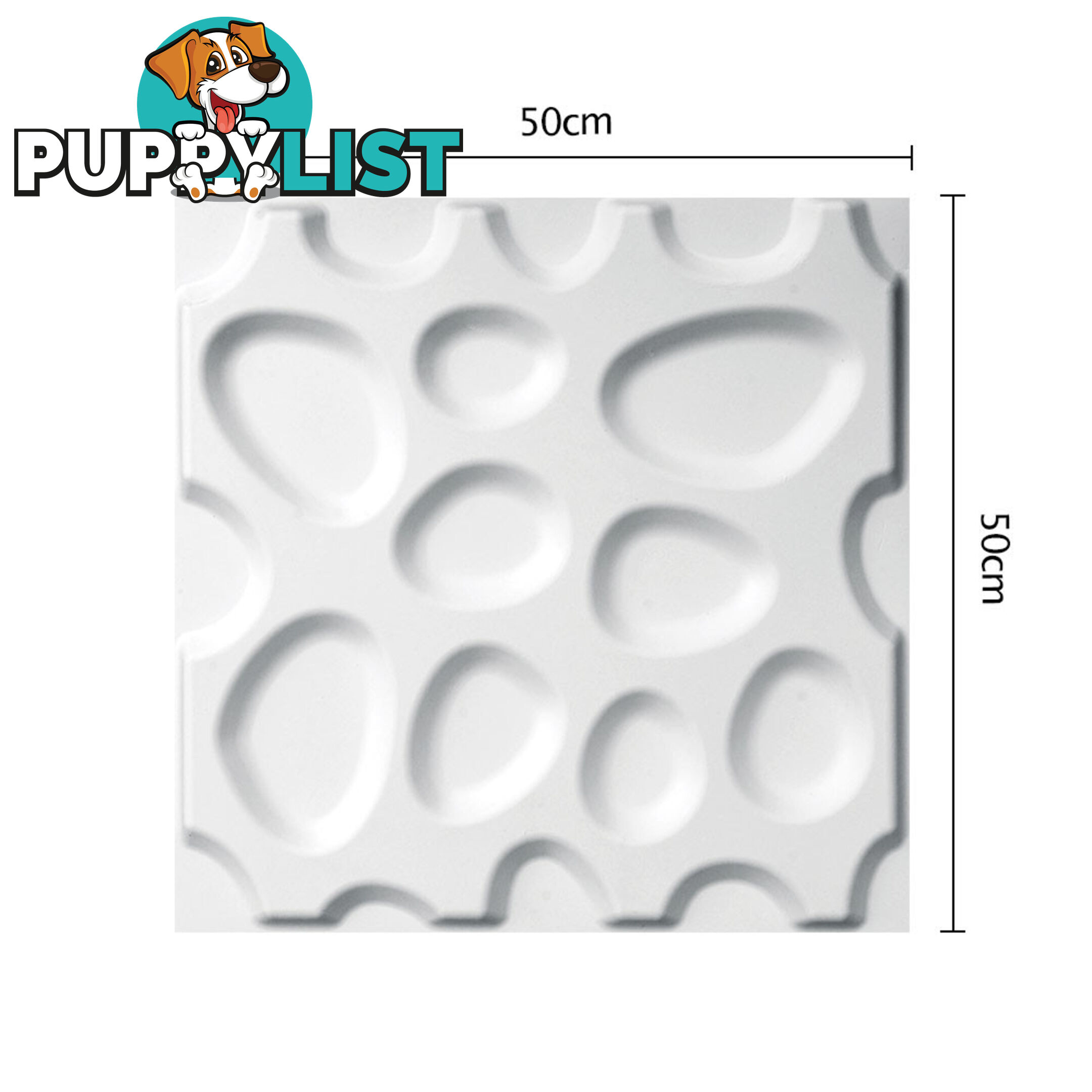 12 Pcs 3D Pebble Design Wall Panel