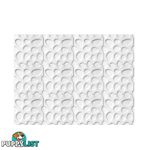 12 Pcs 3D Pebble Design Wall Panel