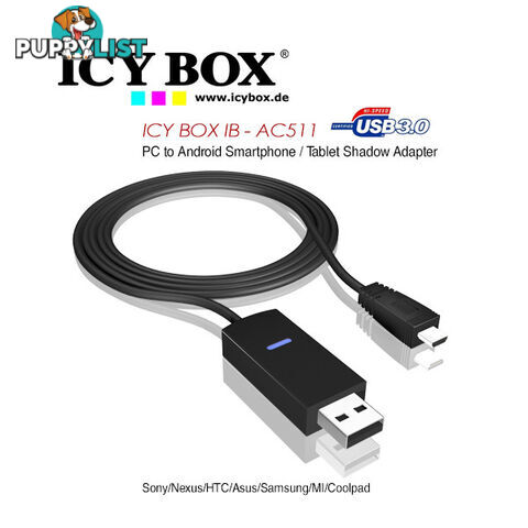 ICY BOX (IB - AC511) PC to Android Smartphone / Tablet Shadow Adapter