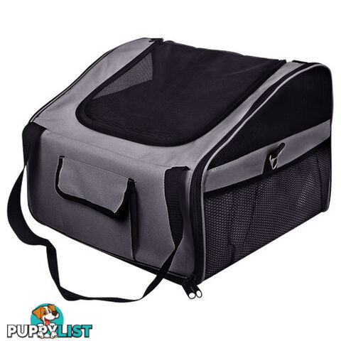 Pet Dog Cat Car Seat Carrier Travel Bag Small Grey