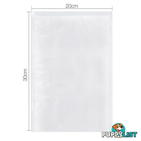 100 Food Sealer Bags: 20 x 30cm