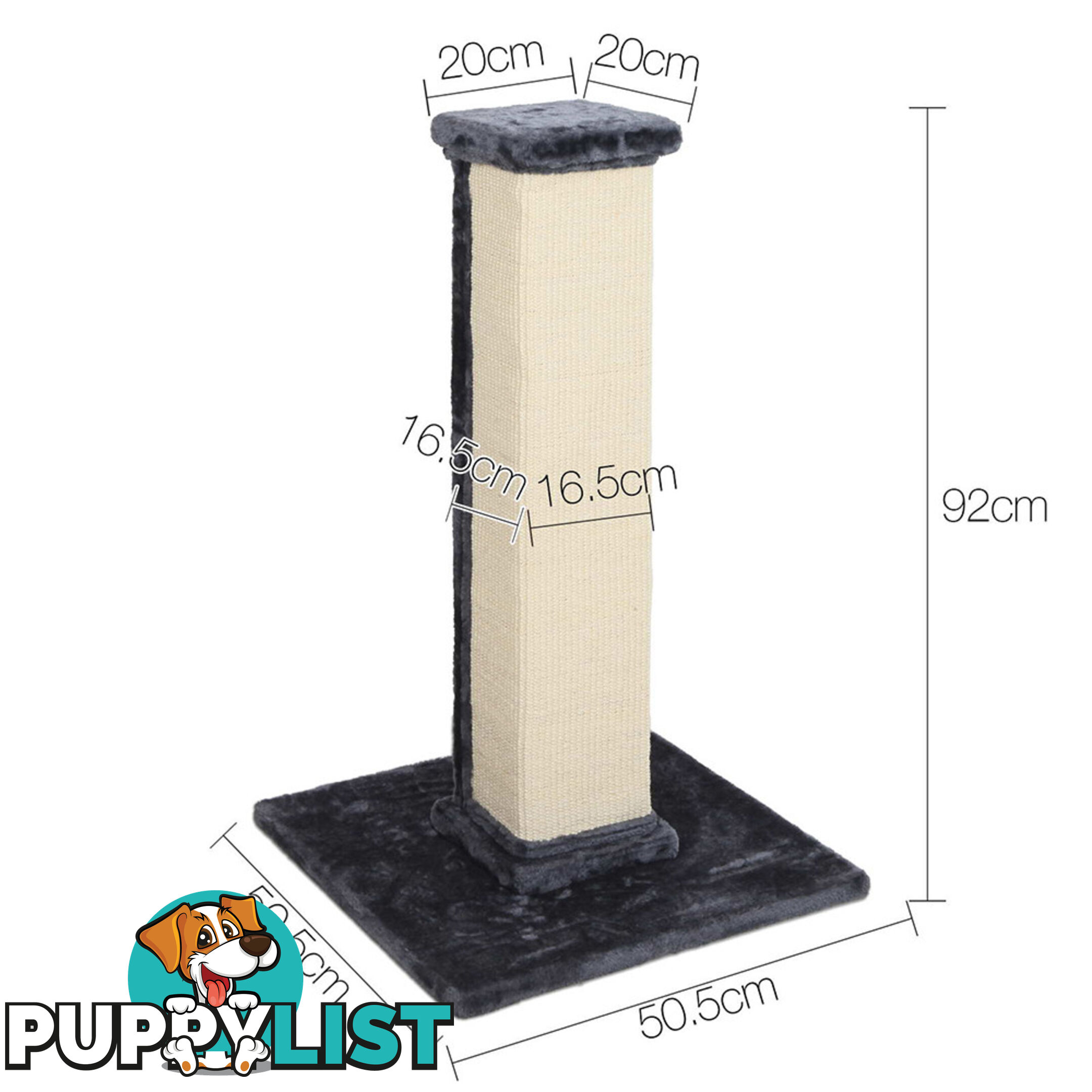 Non-toxic Sisal Cat Scratching Post - 92cm