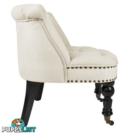 Lorraine Chair French Provincial Linen Fabric Sofa White