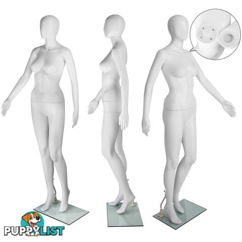 Full Body Female Mannequin Cloth Display Tailor Dressmaker Egg Head White 175cm