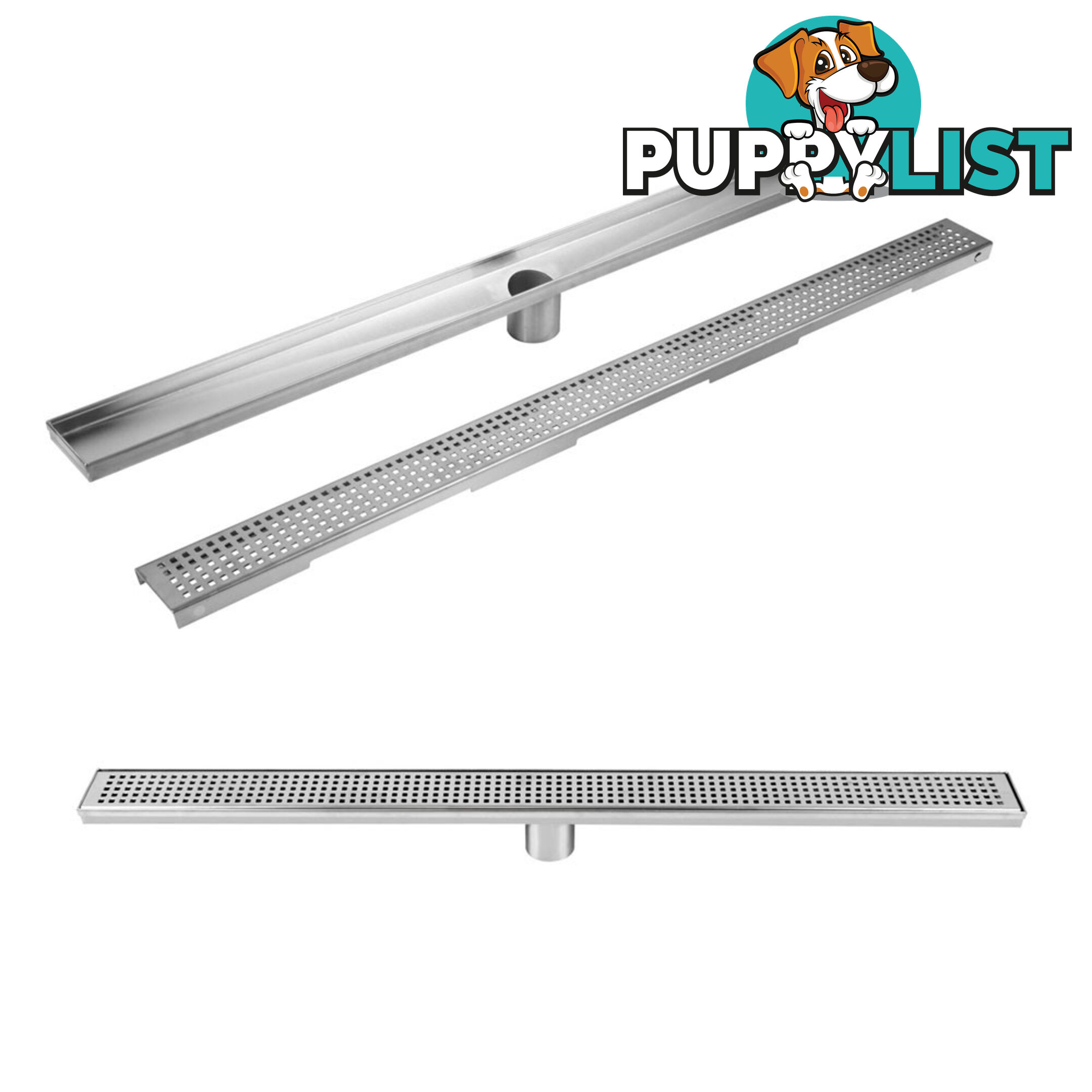 Square Stainless Steel Shower Grate Drain Floor Bathroom 95mm Depth