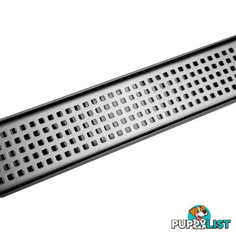 Square Stainless Steel Shower Grate Drain Floor Bathroom 95mm Depth