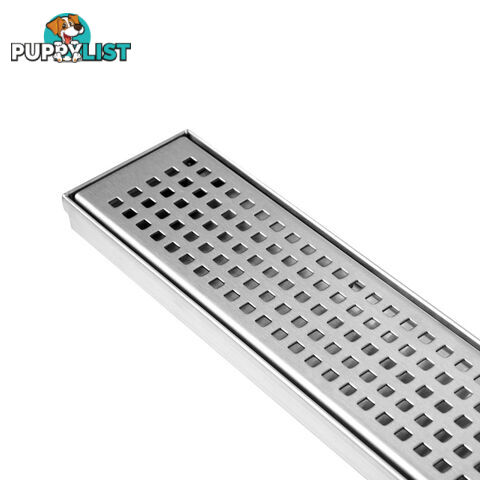 Square Stainless Steel Shower Grate Drain Floor Bathroom 95mm Depth