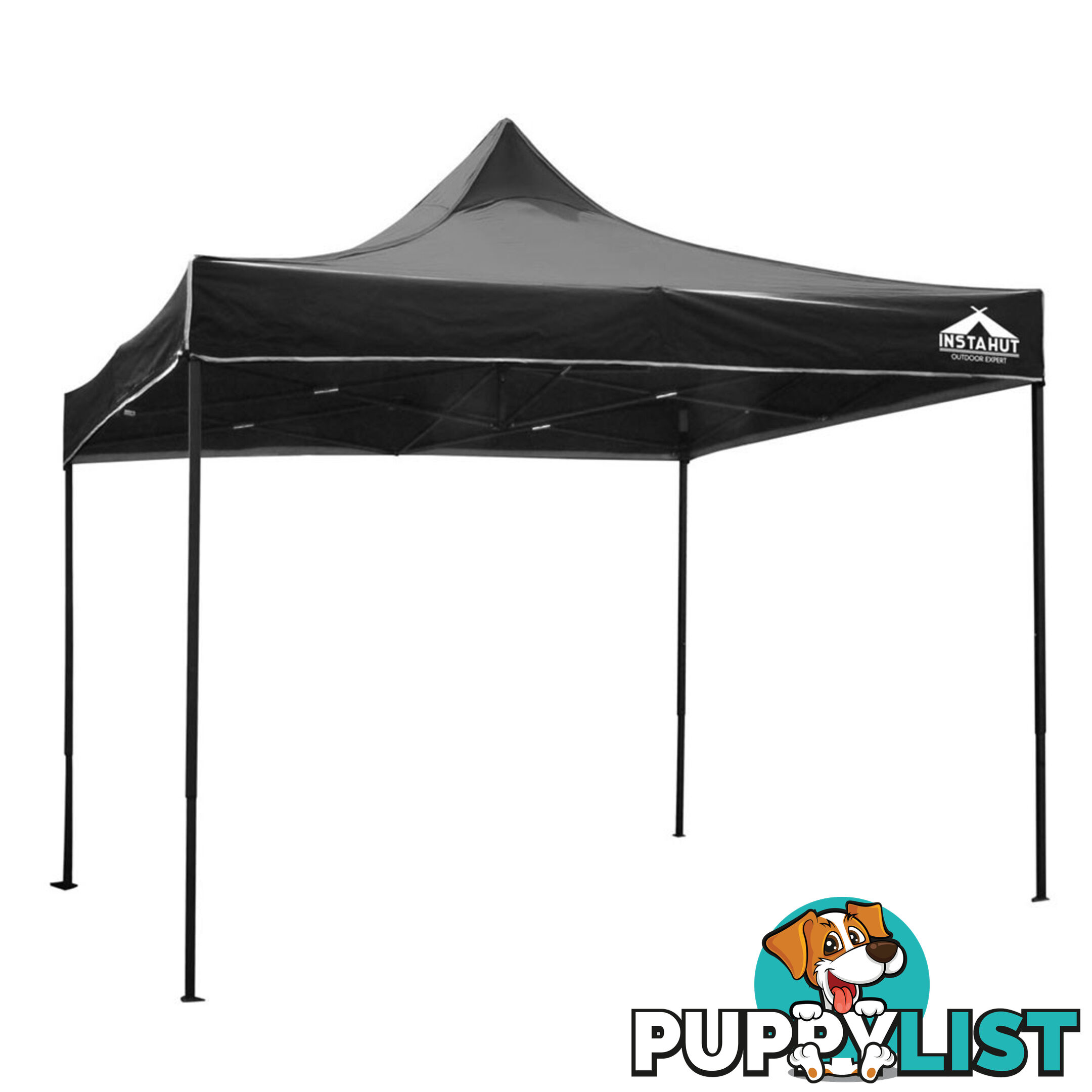 3m x 3m Pop-up Garden Outdoor Gazebo Black