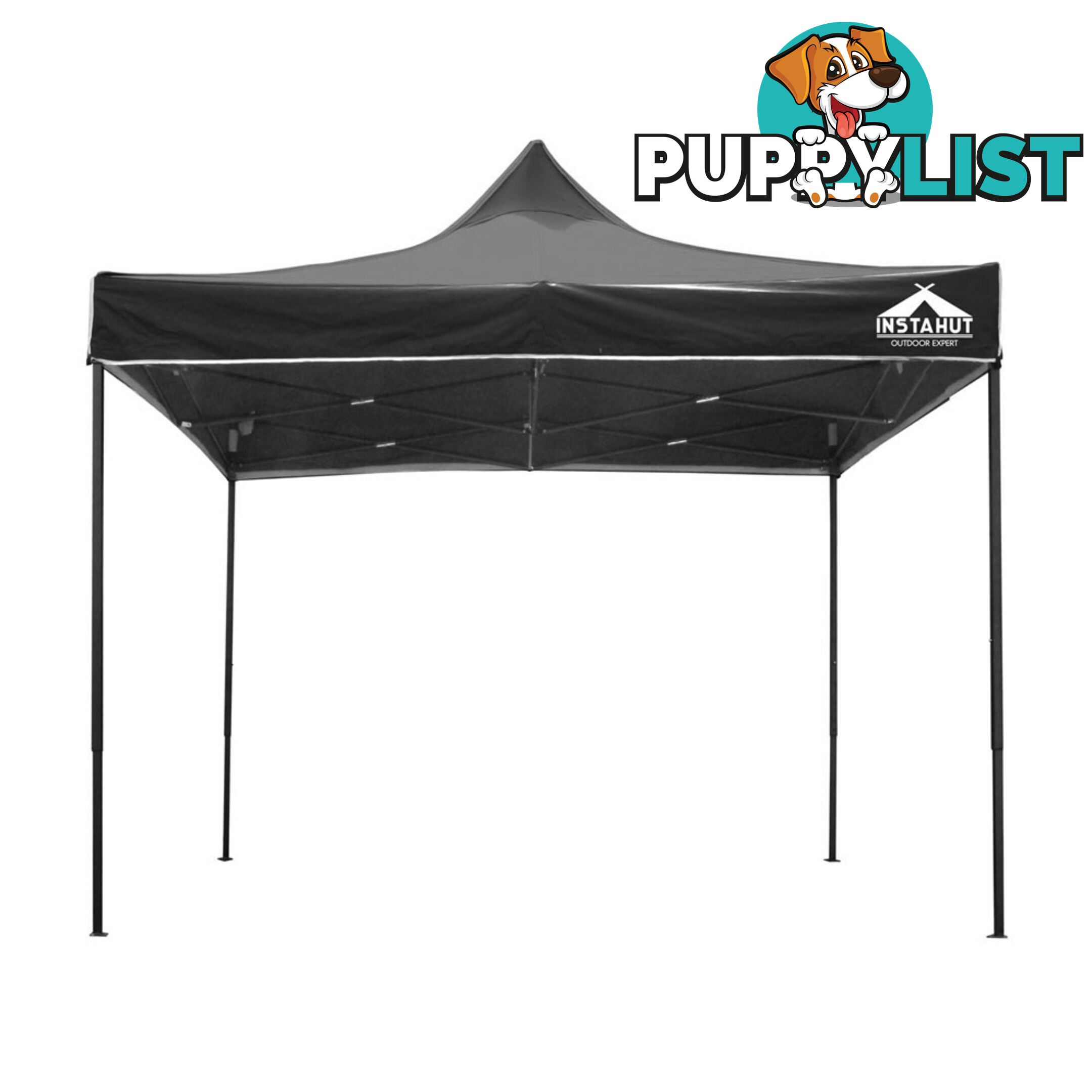 3m x 3m Pop-up Garden Outdoor Gazebo Black