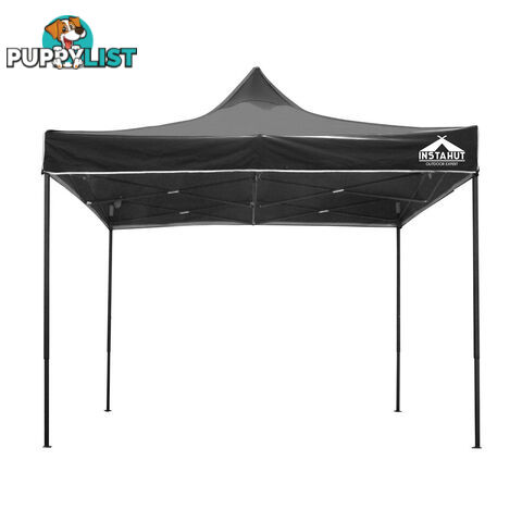 3m x 3m Pop-up Garden Outdoor Gazebo Black