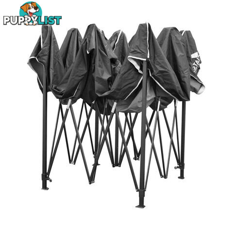 3m x 3m Pop-up Garden Outdoor Gazebo Black