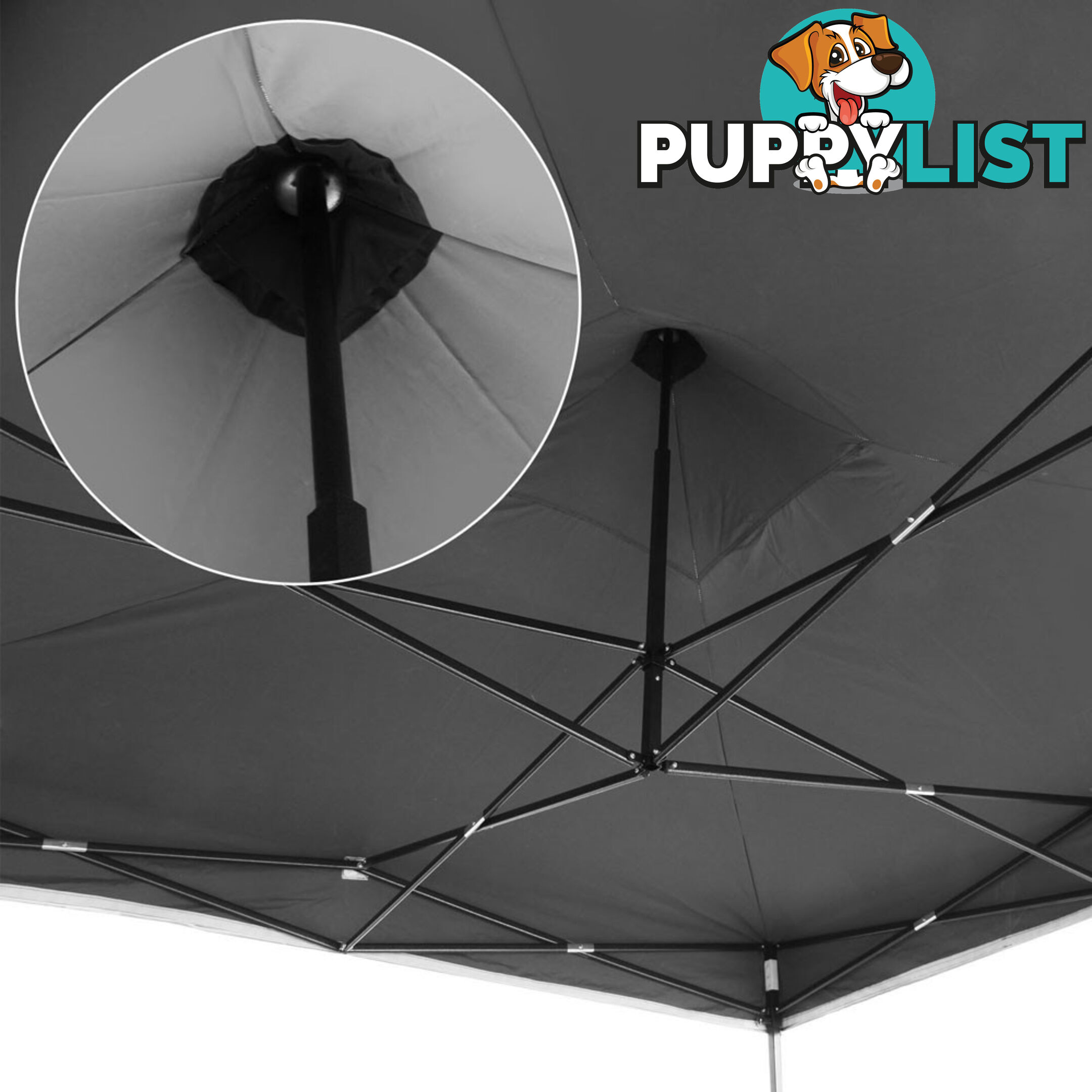 3m x 3m Pop-up Garden Outdoor Gazebo Black