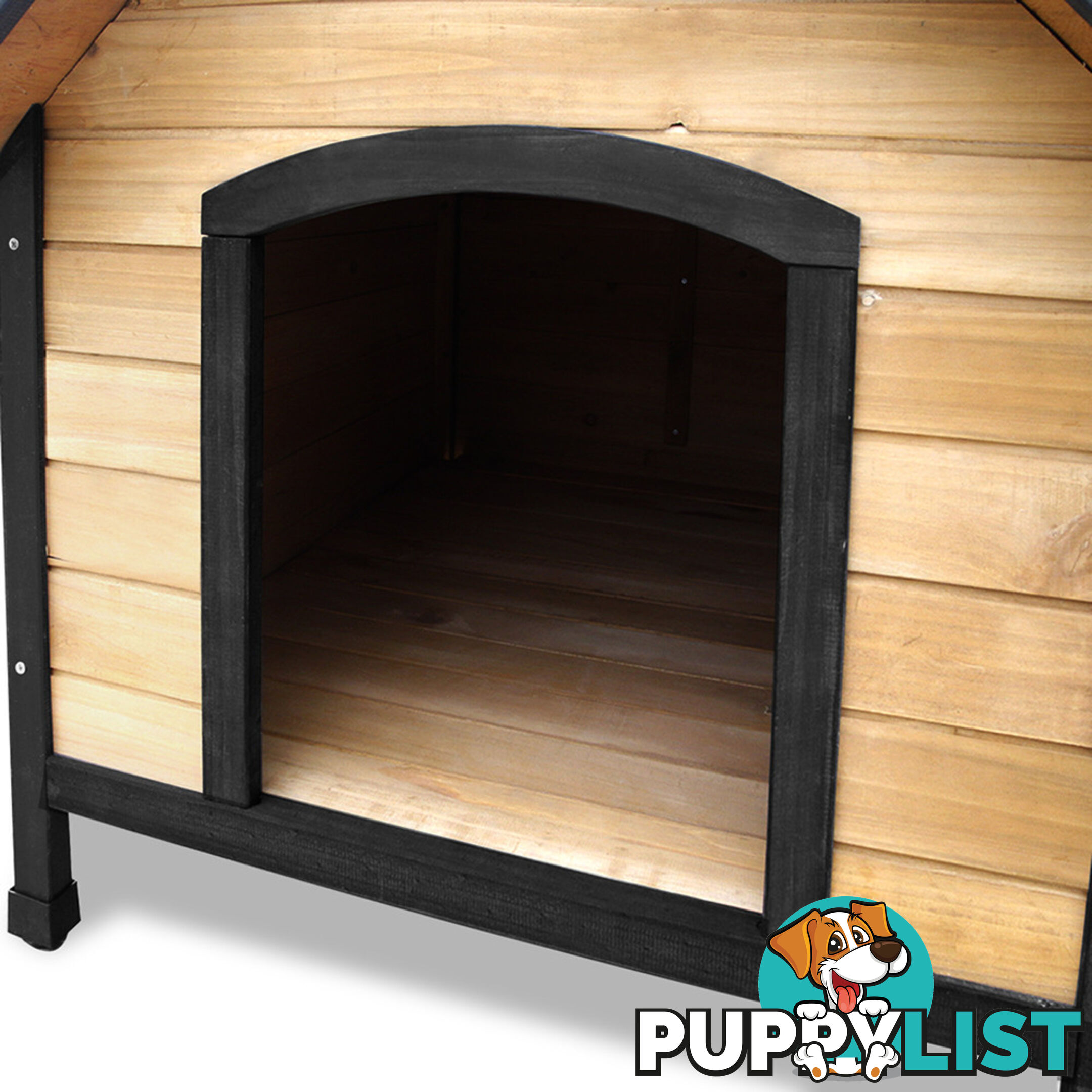 Timber Dog Kennel w/ Food Bowls