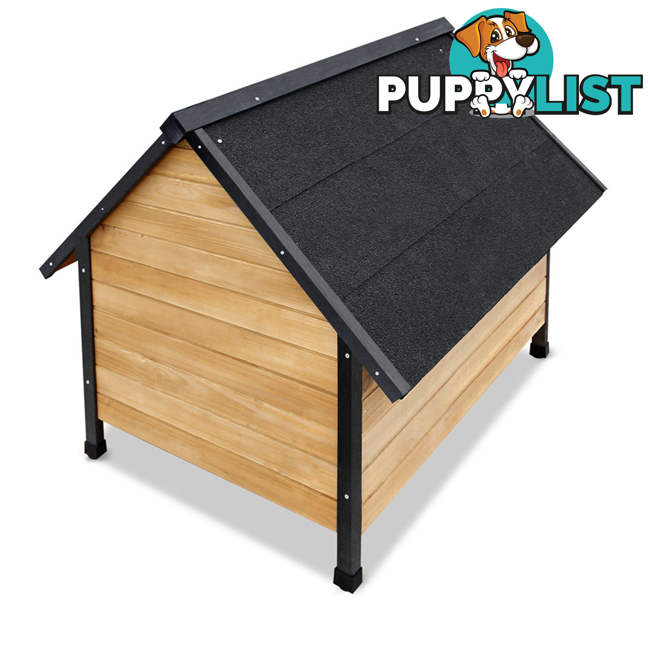 Timber Dog Kennel w/ Food Bowls