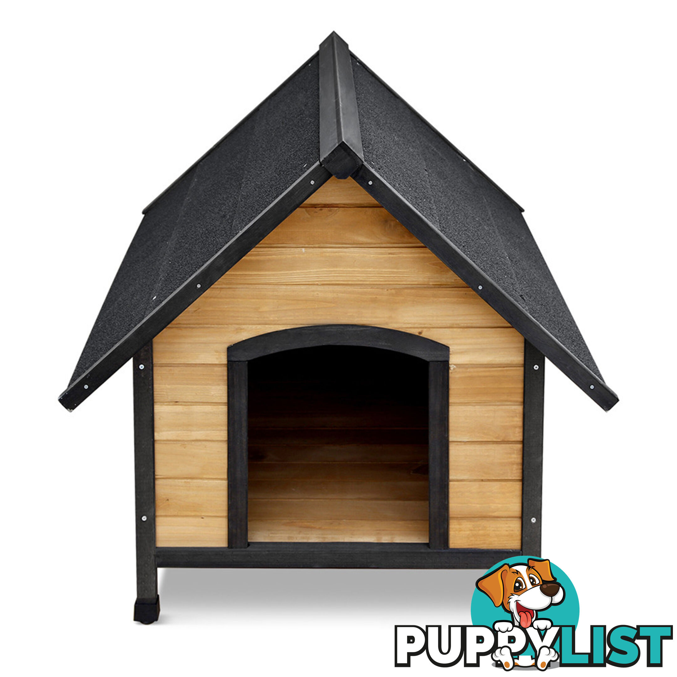 Timber Dog Kennel w/ Food Bowls