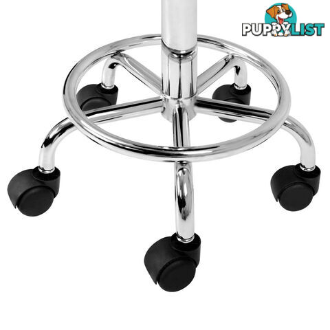 Saddle PU Swivel Salon Stool White